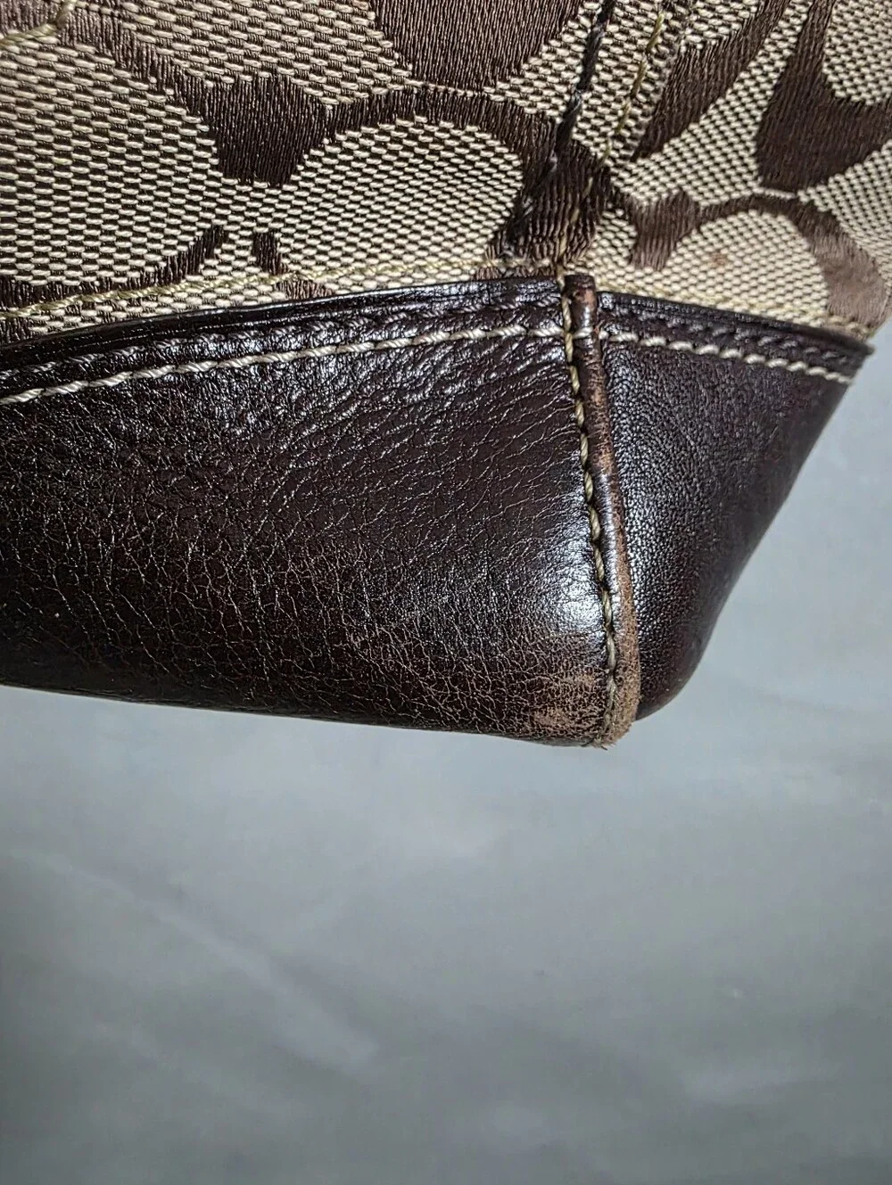 Vintage Y2K 00s Coach Hamptons Signature Jacquard Shoulder Bag 11064 15x7x4